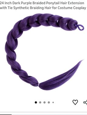30 Inch Dark Purple Braided Ponytail Hair Extension